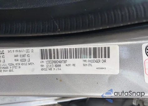 2013 Dodge Avenger Se from USA, damaged, VIN 1C3CDZAB0DN607387